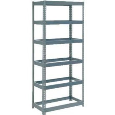GLOBAL EQUIPMENT Extra Heavy Duty Shelving 36"W x 12"D x 60"H With 6 Shelves, No Deck, Gray 716931